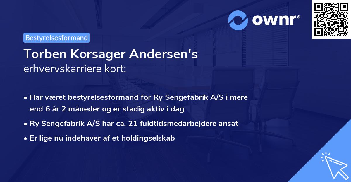 Torben Korsager Andersen's erhvervskarriere kort