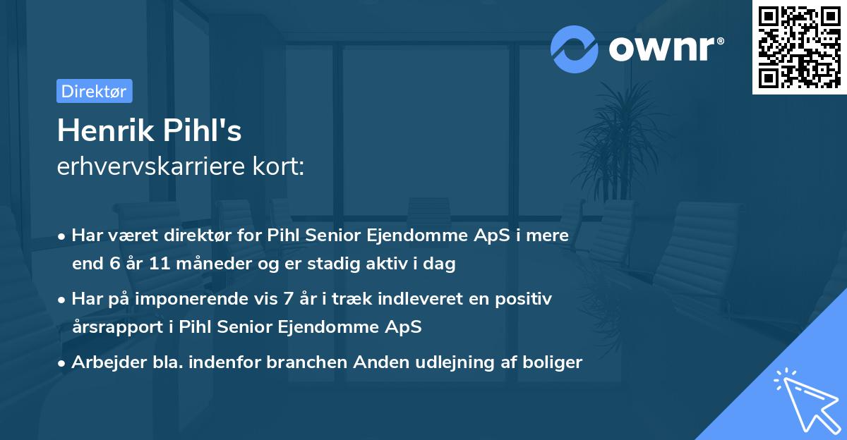Henrik Pihl's erhvervskarriere kort