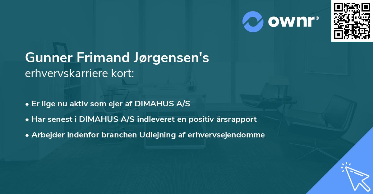Gunner Frimand Jørgensen's erhvervskarriere kort