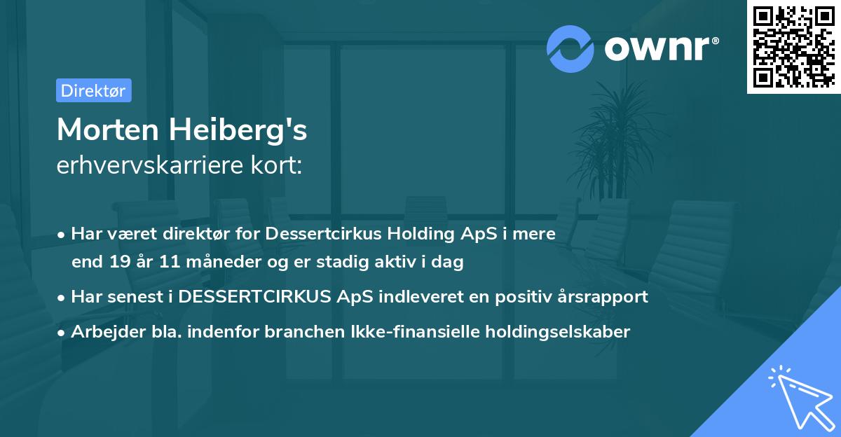 Morten Heiberg's erhvervskarriere kort