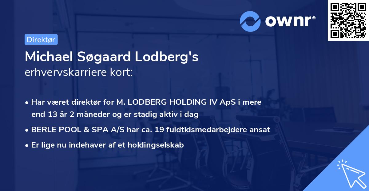 Michael Søgaard Lodberg's erhvervskarriere kort