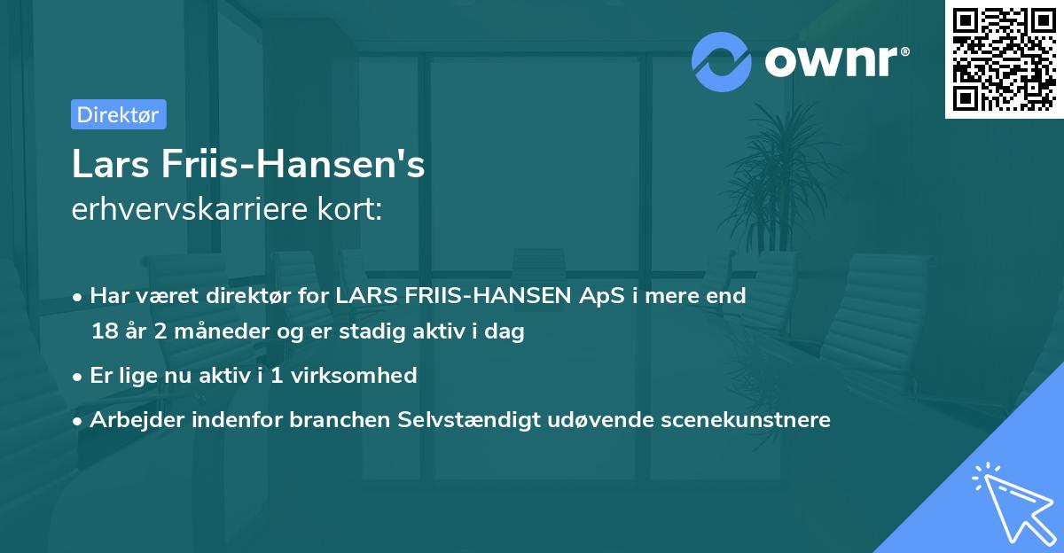 Lars Friis-Hansen's erhvervskarriere kort