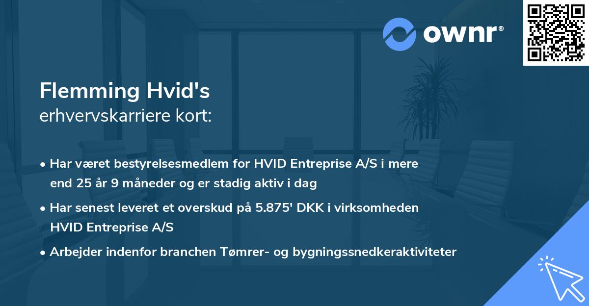 Flemming Hvid's erhvervskarriere kort