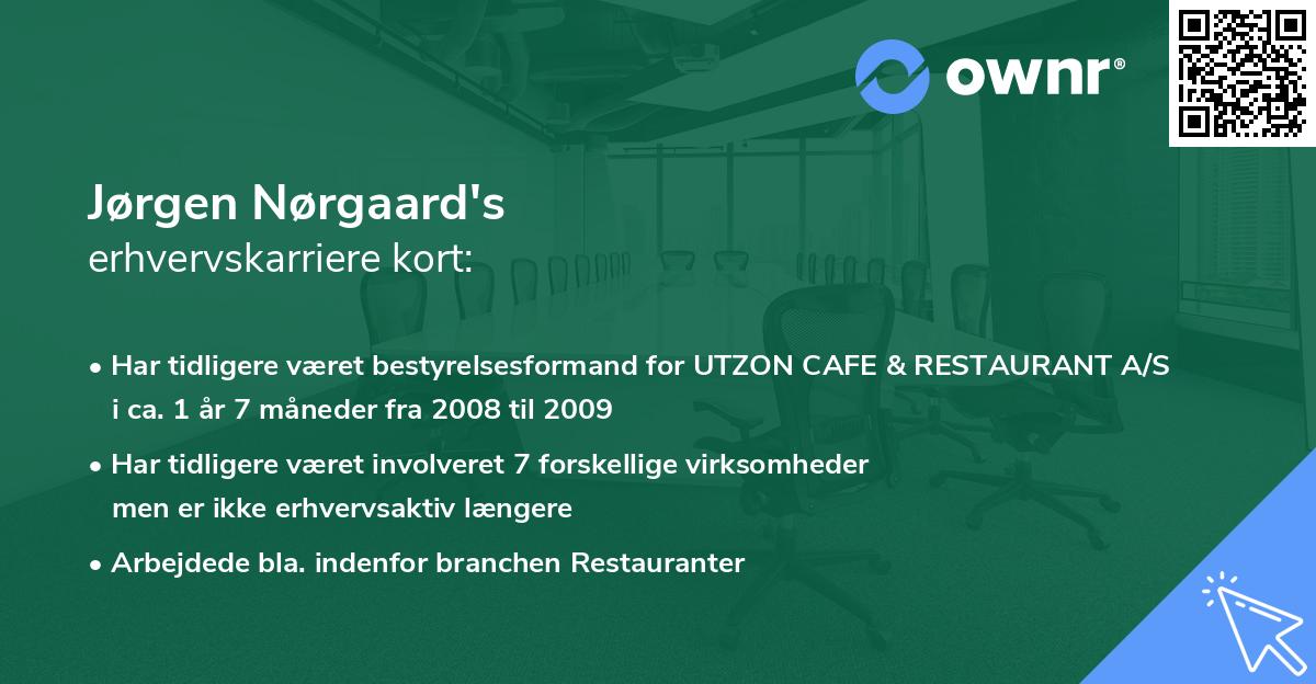 Jørgen Nørgaard's erhvervskarriere kort