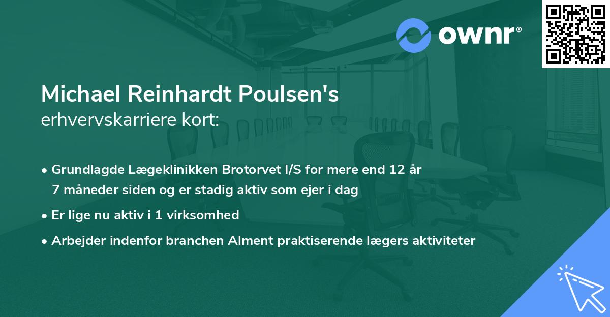 Michael Reinhardt Poulsen's erhvervskarriere kort