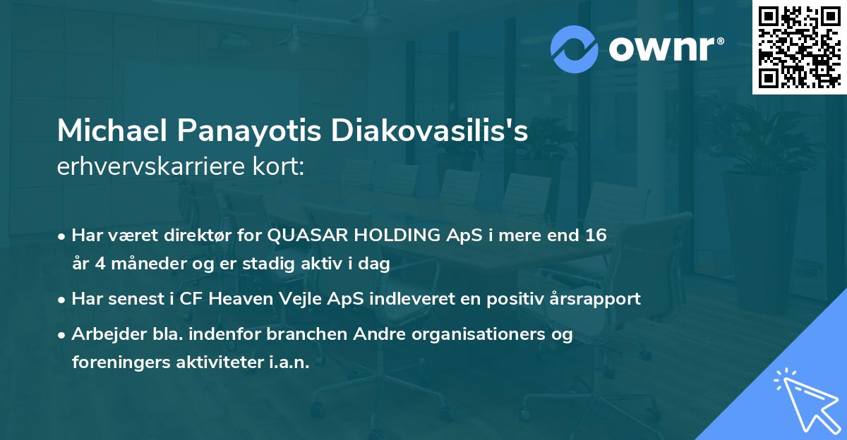 Michael Panayotis Diakovasilis's erhvervskarriere kort