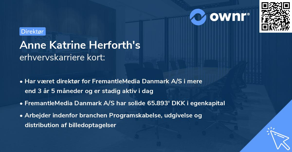 Anne Katrine Herforth's erhvervskarriere kort