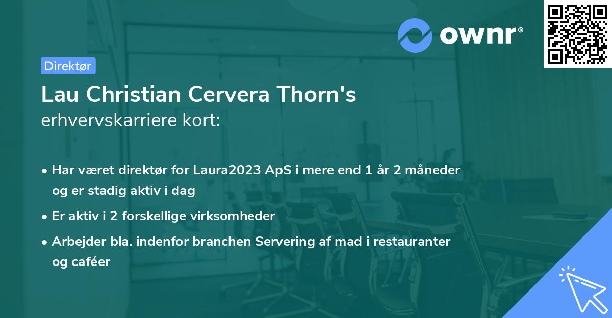 Lau Christian Cervera Thorn's erhvervskarriere kort