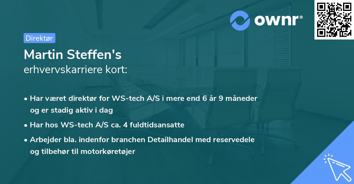 Martin Steffen's erhvervskarriere kort