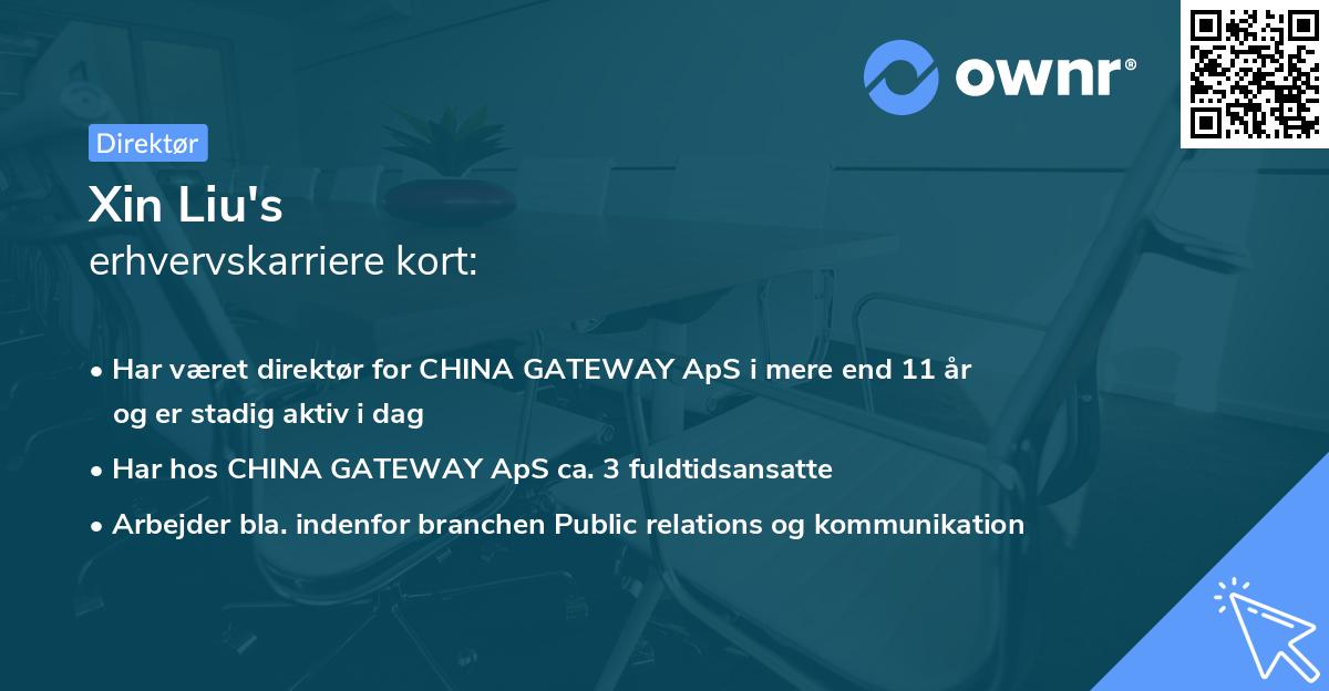 Xin Liu's erhvervskarriere kort