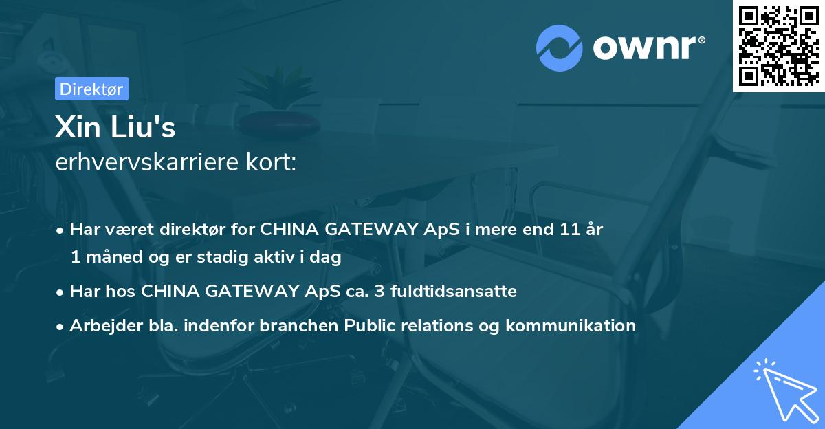 Xin Liu's erhvervskarriere kort