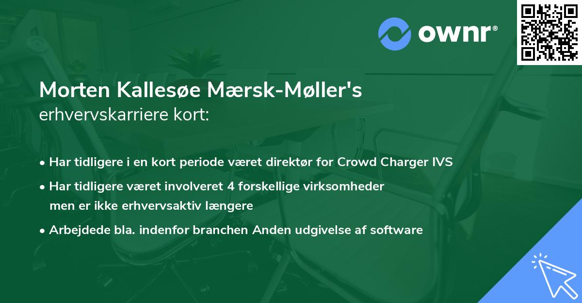 Morten Kallesøe Mærsk-Møller's erhvervskarriere kort