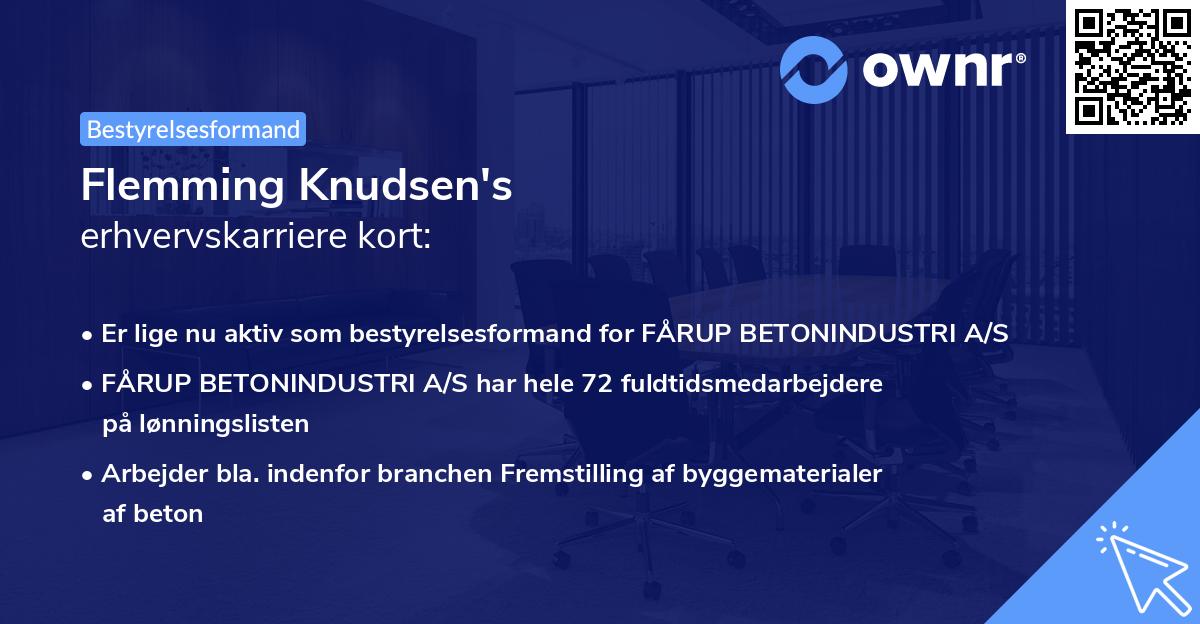 Flemming Knudsen's erhvervskarriere kort