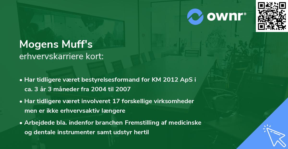 Mogens Muff's erhvervskarriere kort