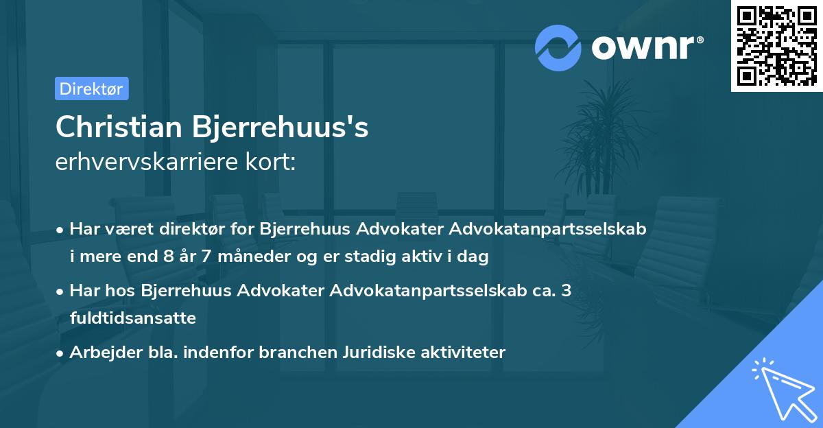 Christian Bjerrehuus's erhvervskarriere kort