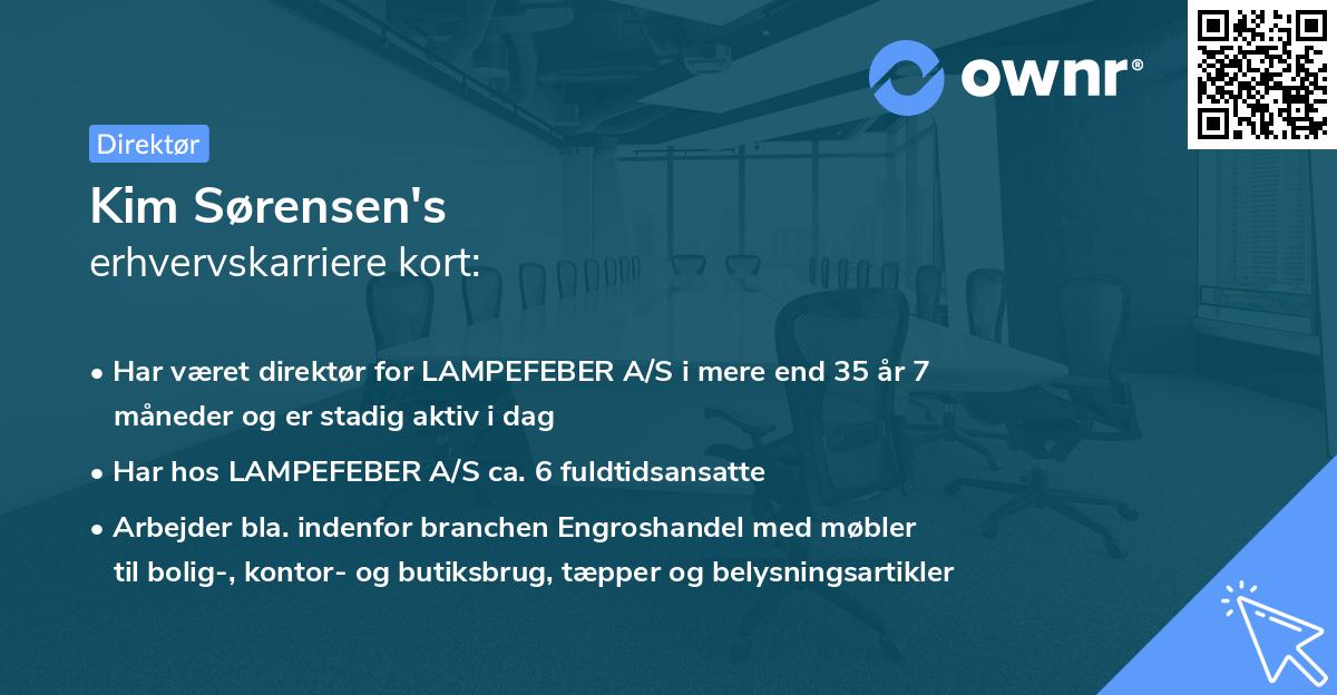 Kim Sørensen's erhvervskarriere kort
