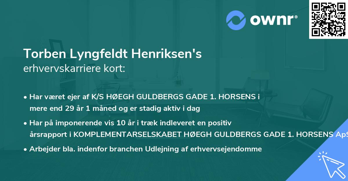 Torben Lyngfeldt Henriksen's erhvervskarriere kort