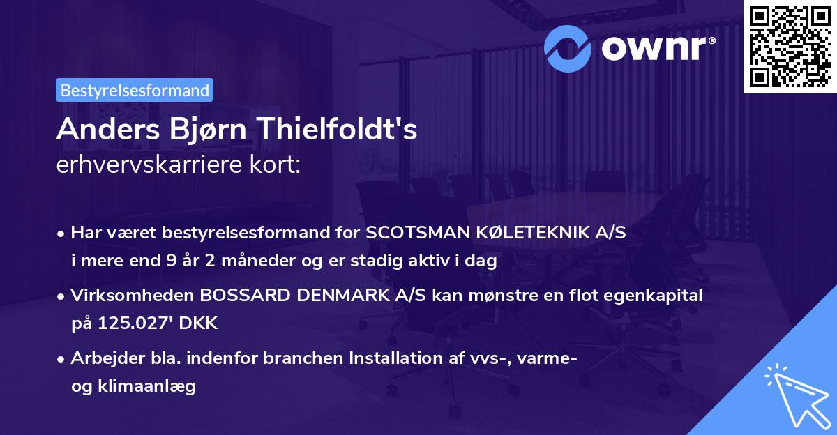 Anders Bjørn Thielfoldt's erhvervskarriere kort