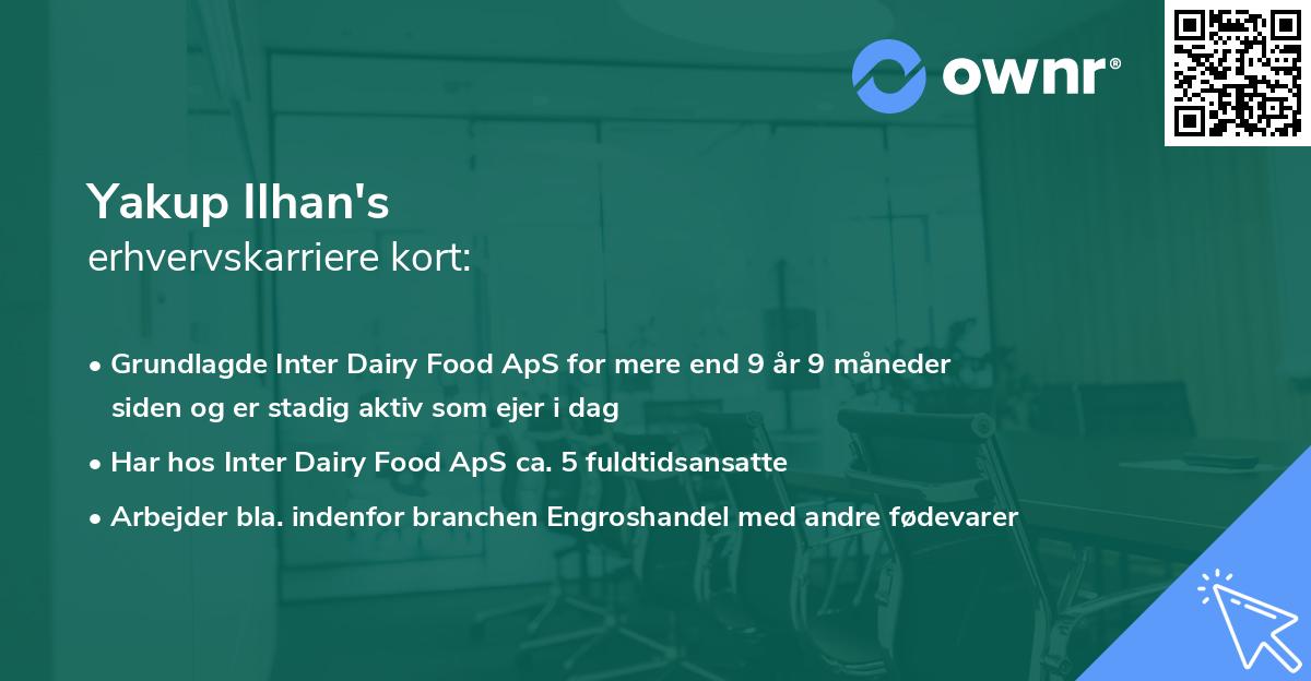 Yakup Ilhan's erhvervskarriere kort