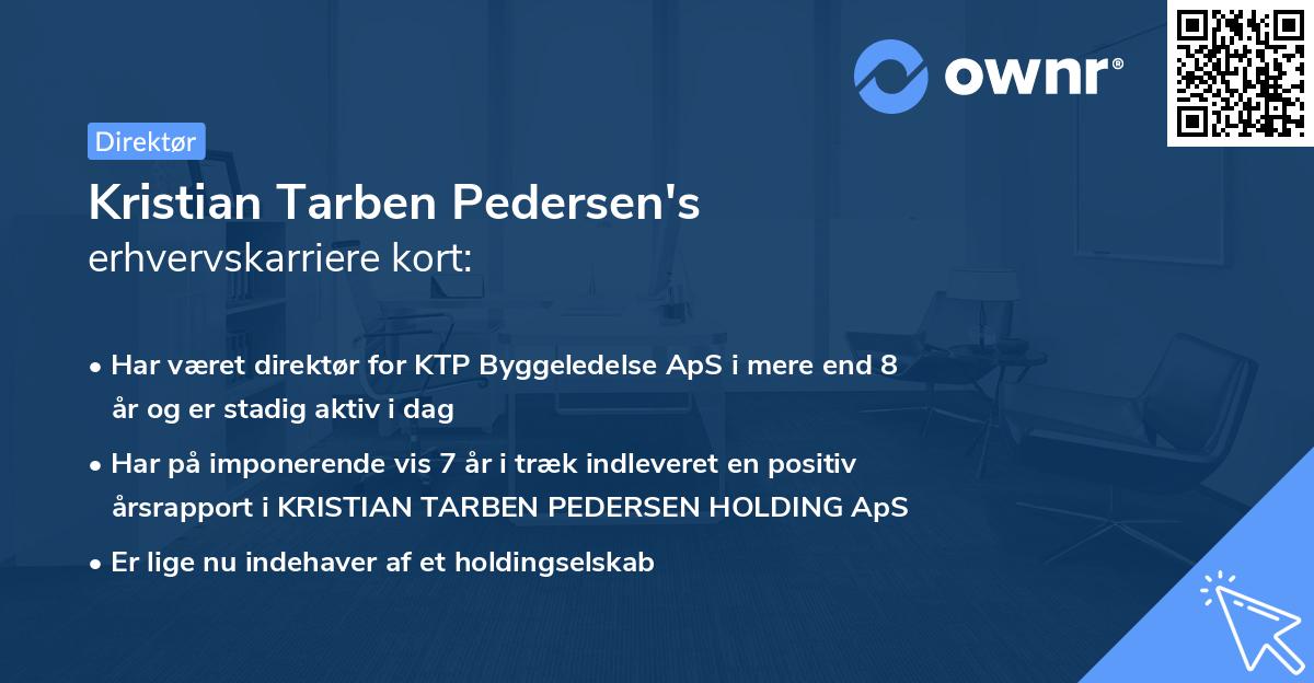 Kristian Tarben Pedersen's erhvervskarriere kort