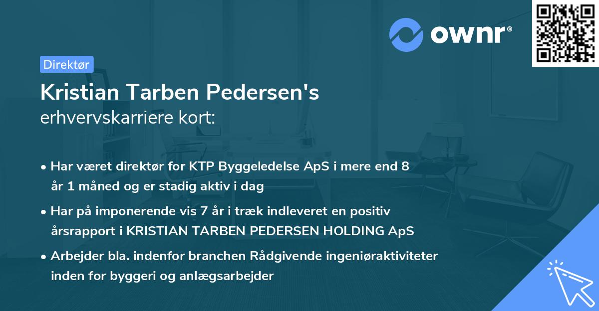 Kristian Tarben Pedersen's erhvervskarriere kort