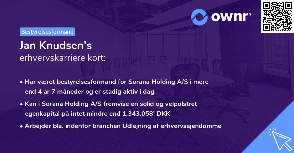 Jan Knudsen's erhvervskarriere kort