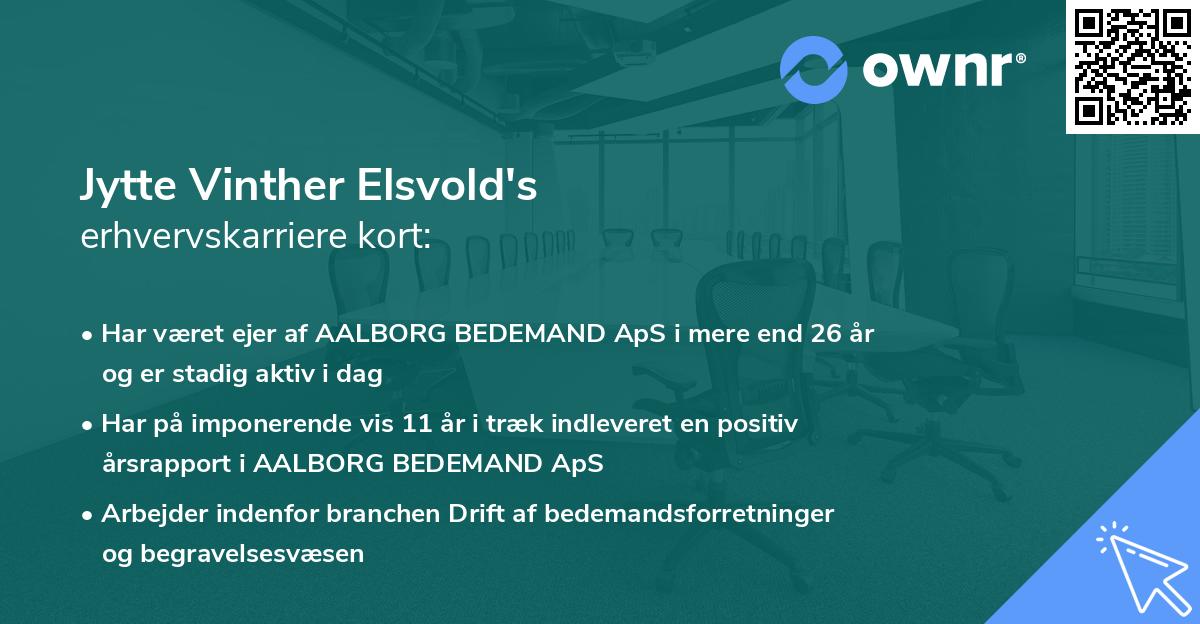 Jytte Vinther Elsvold's erhvervskarriere kort