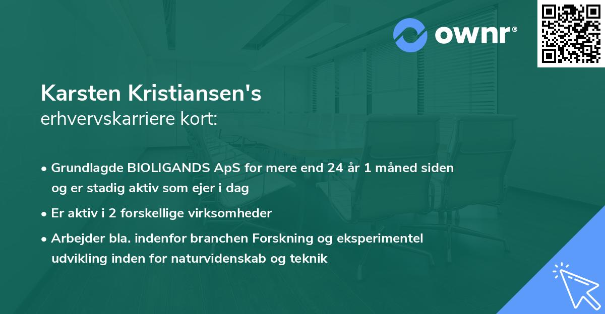 Karsten Kristiansen's erhvervskarriere kort