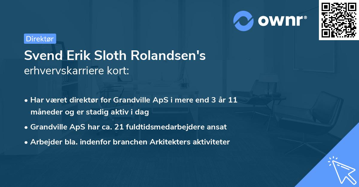 Svend Erik Sloth Rolandsen's erhvervskarriere kort