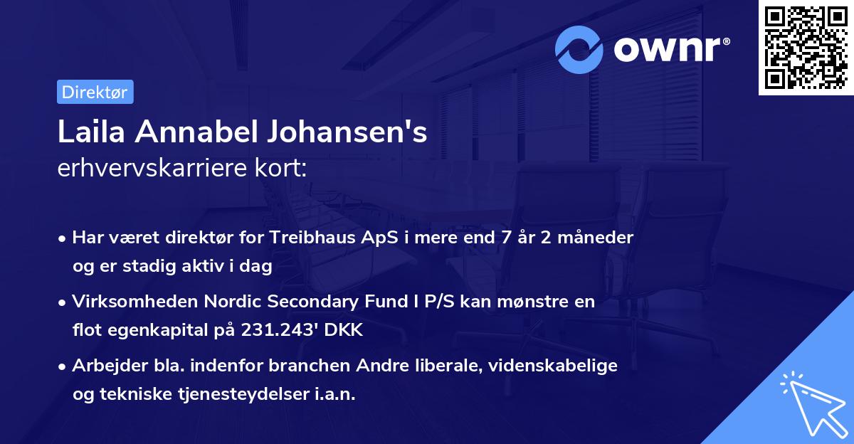 Laila Annabel Johansen's erhvervskarriere kort