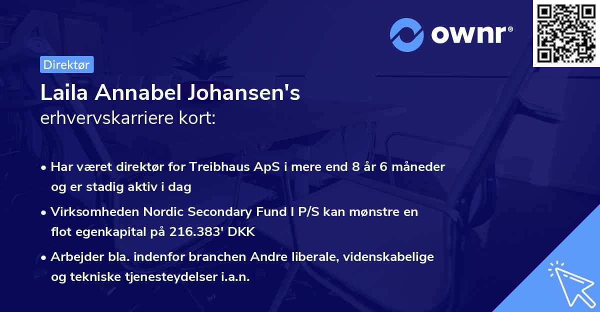 Laila Annabel Johansen's erhvervskarriere kort