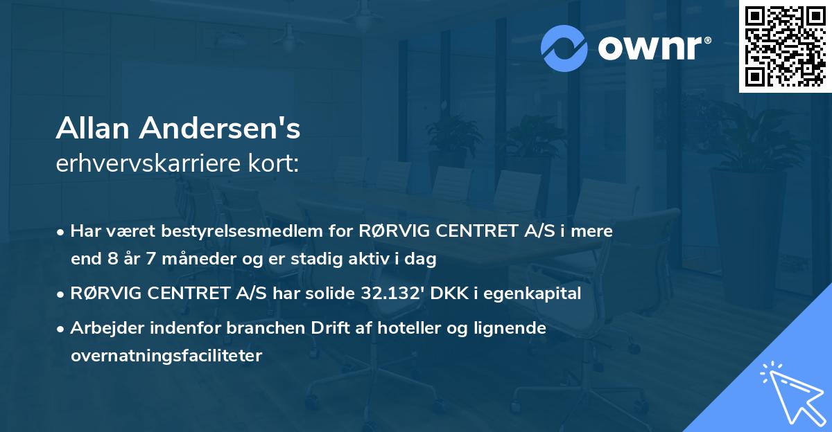 Allan Andersen's erhvervskarriere kort