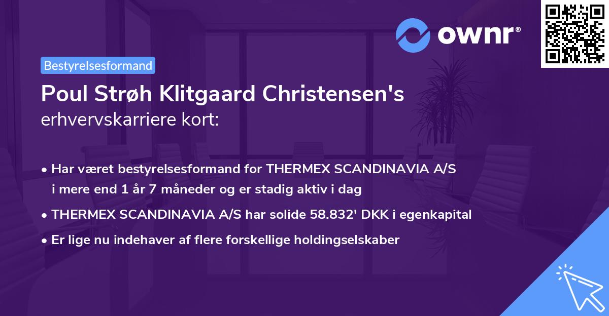 Poul Strøh Klitgaard Christensen's erhvervskarriere kort