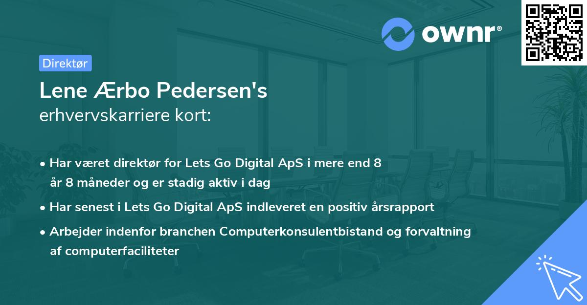 Lene Ærbo Pedersen's erhvervskarriere kort