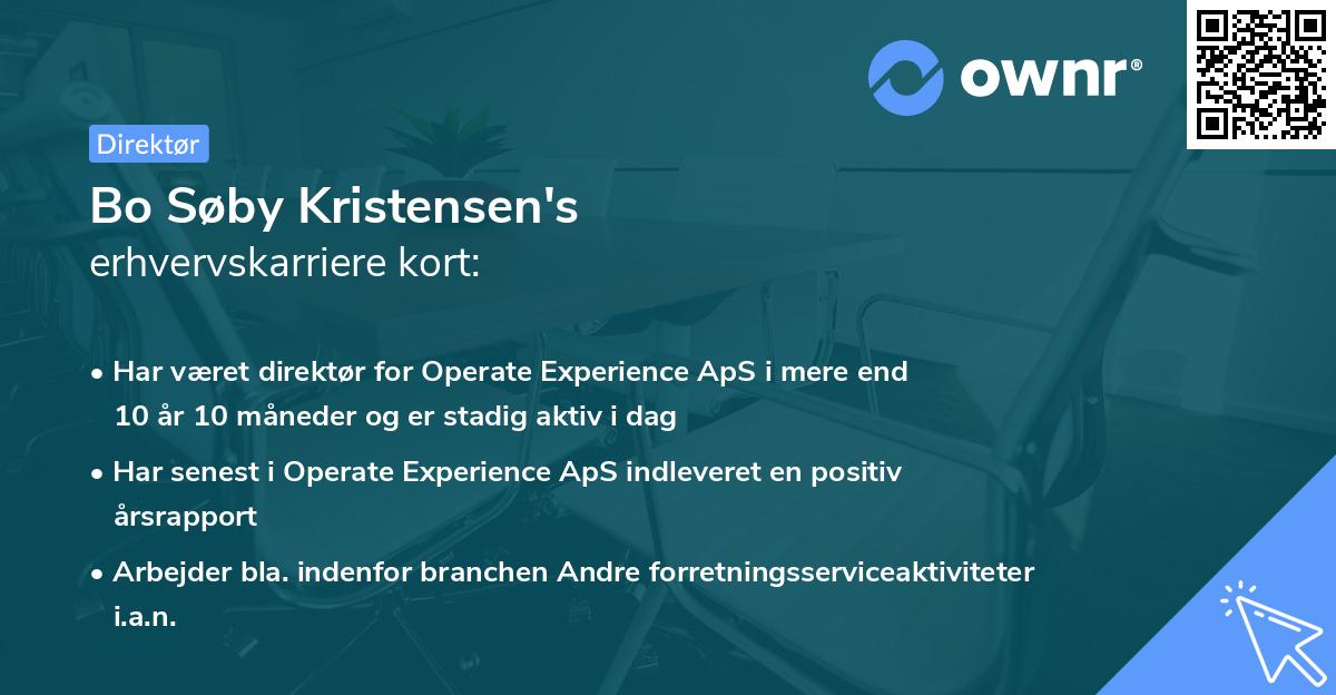 Bo Søby Kristensen's erhvervskarriere kort