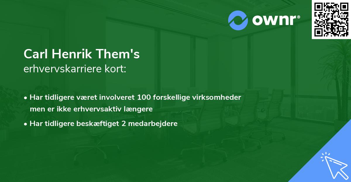 Carl Henrik Them's erhvervskarriere kort