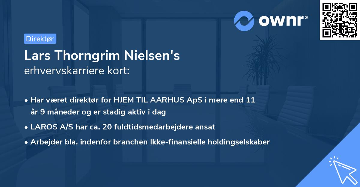 Lars Thorngrim Nielsen's erhvervskarriere kort