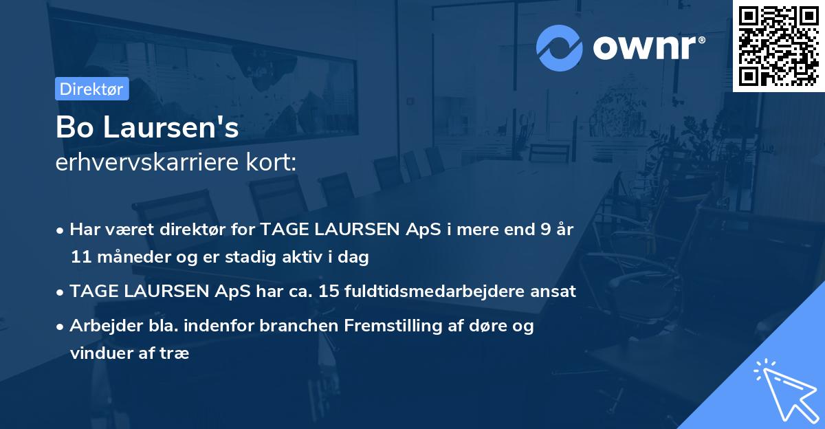 Bo Laursen's erhvervskarriere kort