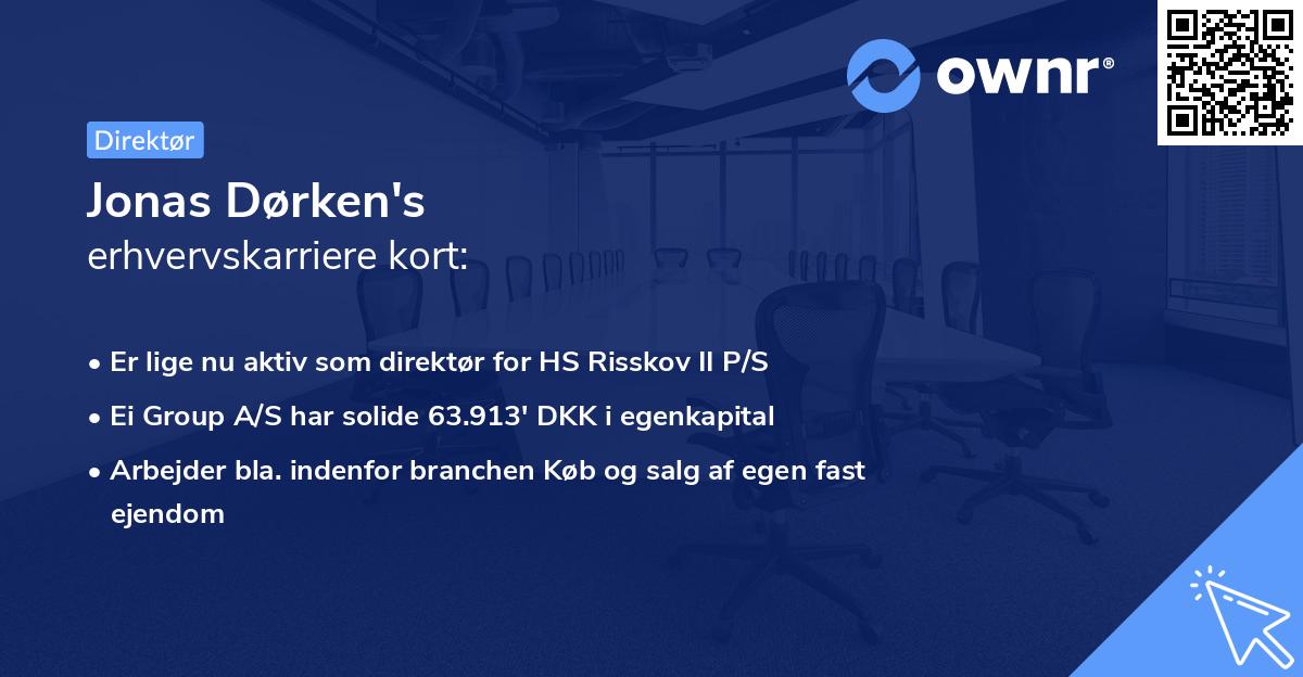 Jonas Dørken's erhvervskarriere kort