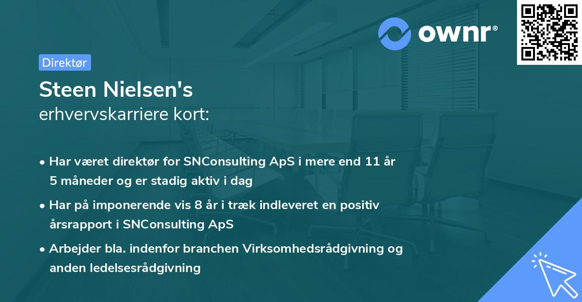 Steen Nielsen's erhvervskarriere kort