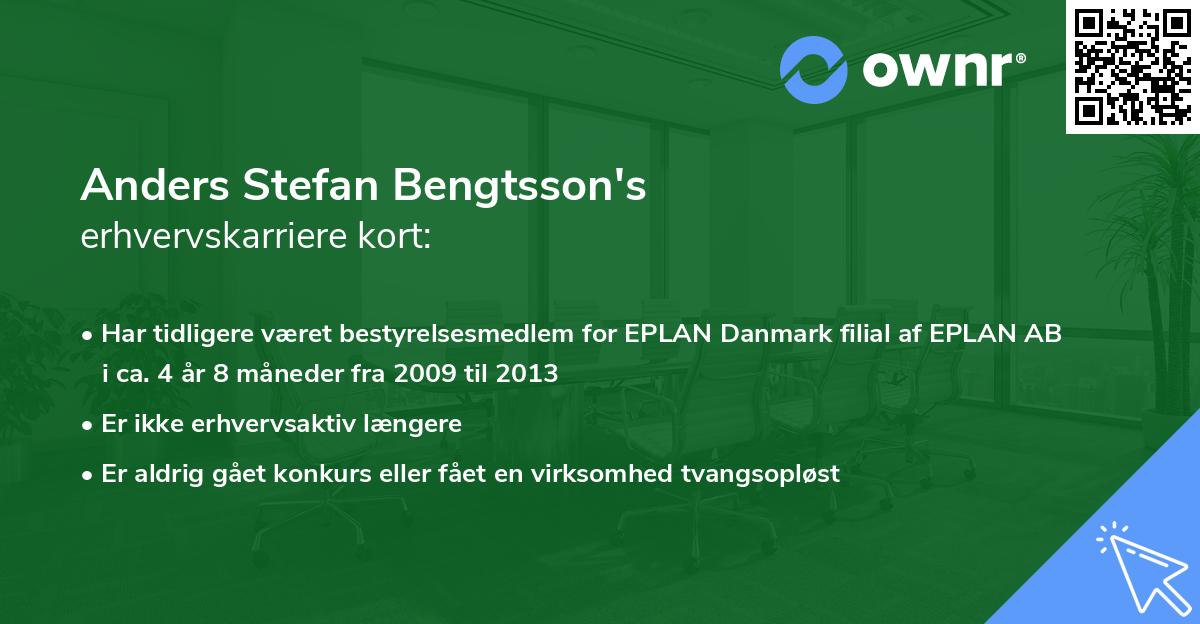 Anders Stefan Bengtsson's erhvervskarriere kort