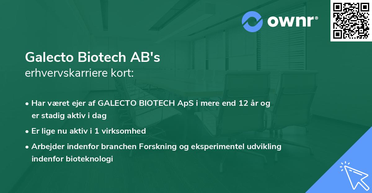 Galecto Biotech AB's erhvervskarriere kort