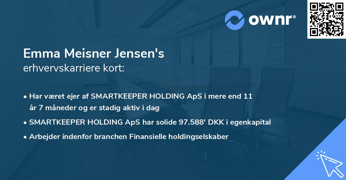 Emma Meisner Jensen's erhvervskarriere kort