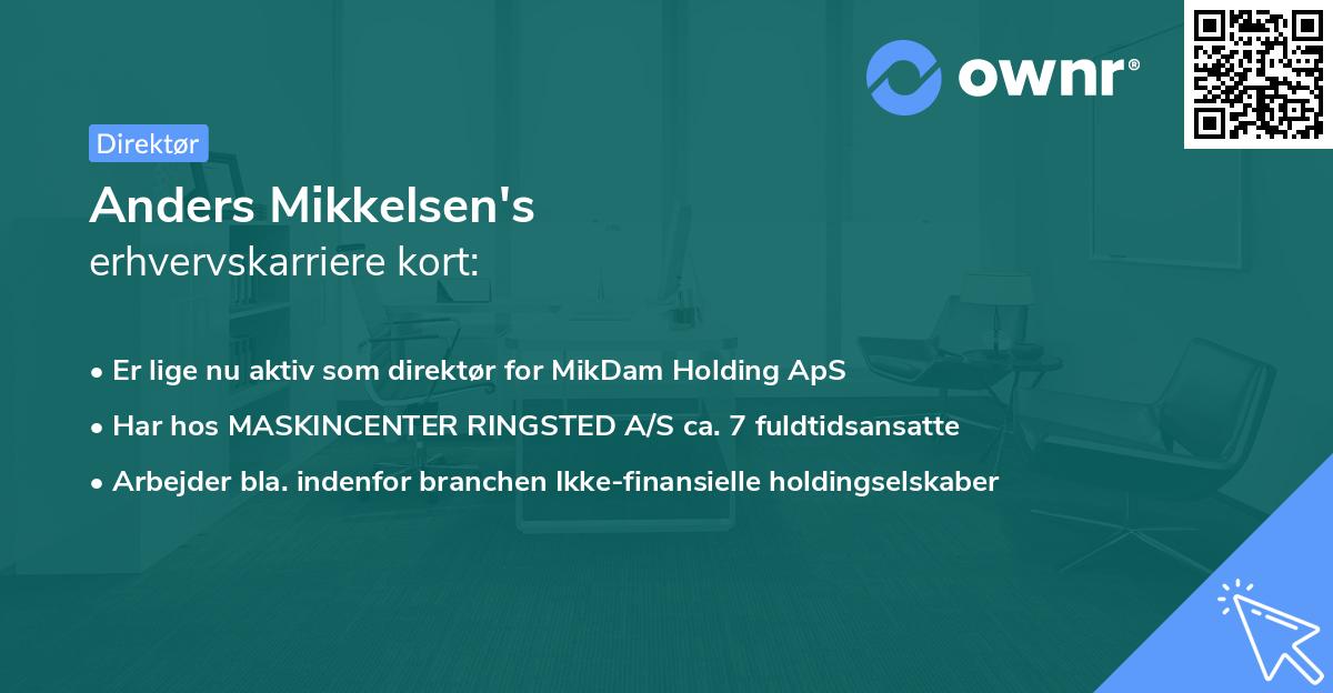 Anders Mikkelsen's erhvervskarriere kort