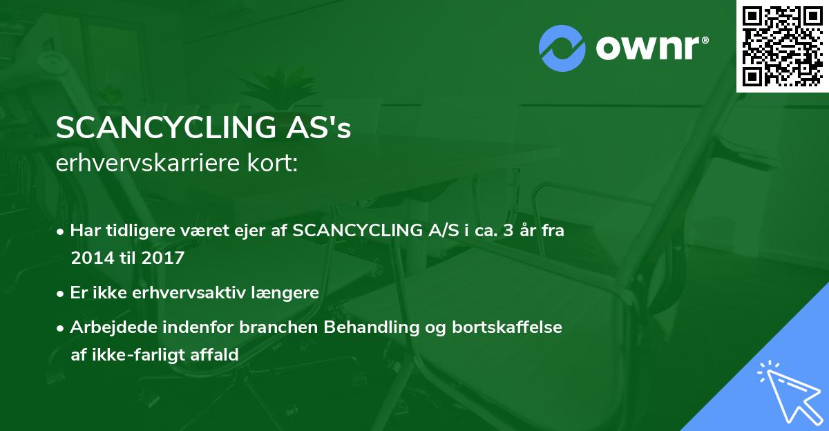 SCANCYCLING AS's erhvervskarriere kort