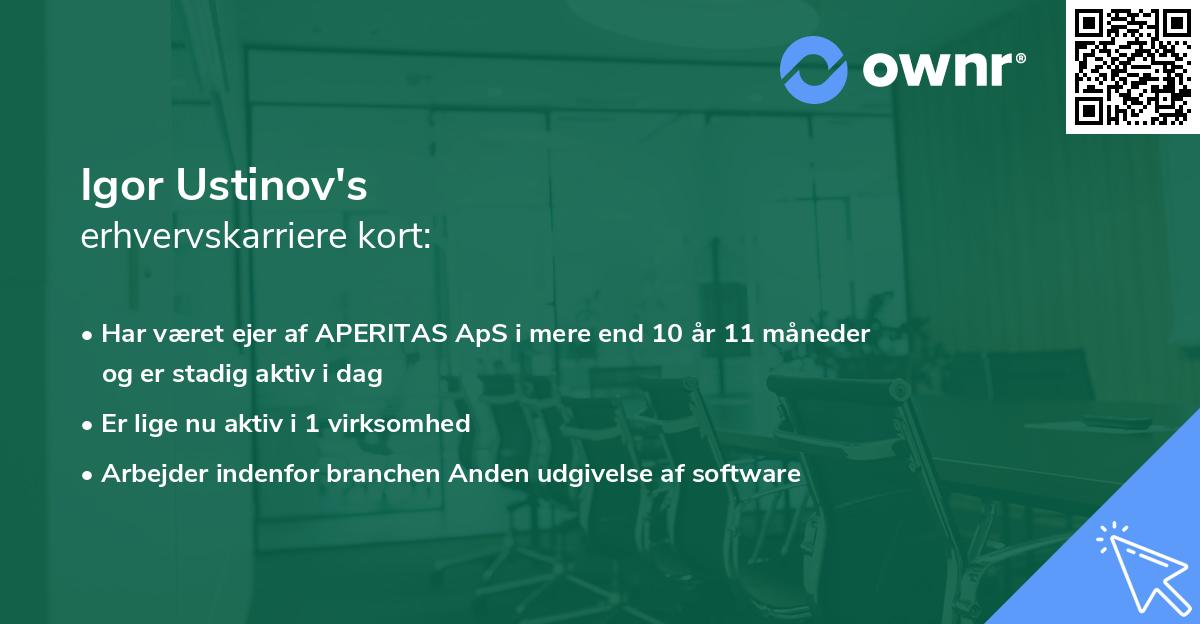 Igor Ustinov's erhvervskarriere kort