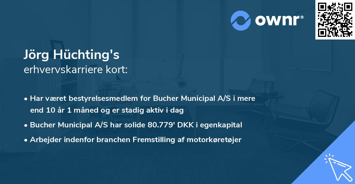 Jörg Hüchting's erhvervskarriere kort