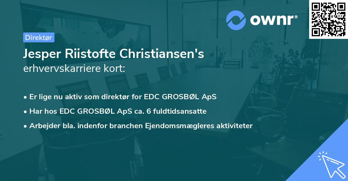 Jesper Riistofte Christiansen's erhvervskarriere kort