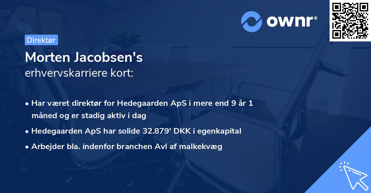 Morten Jacobsen's erhvervskarriere kort