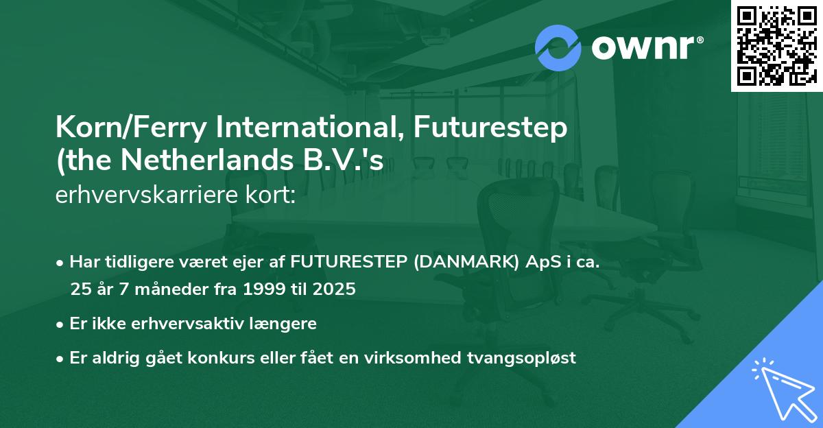 Korn/Ferry International, Futurestep (the Netherlands B.V.'s erhvervskarriere kort